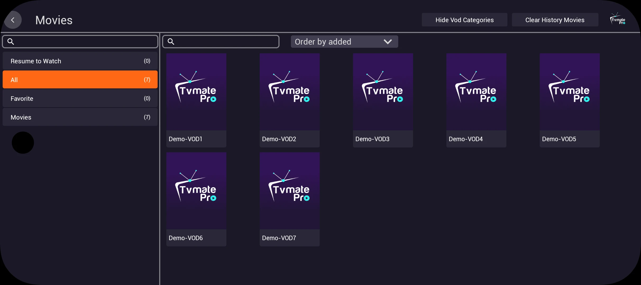 IPTV TvMate Player Pro screenshot